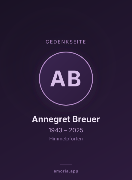Gedenkportrait von Annegret Breuer