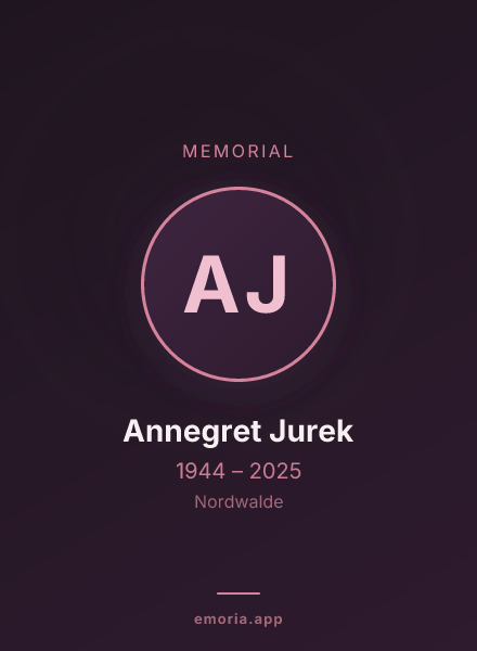 Memorial portrait of Annegret Jurek