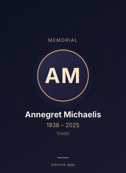 Memorial portrait of Annegret Michaelis