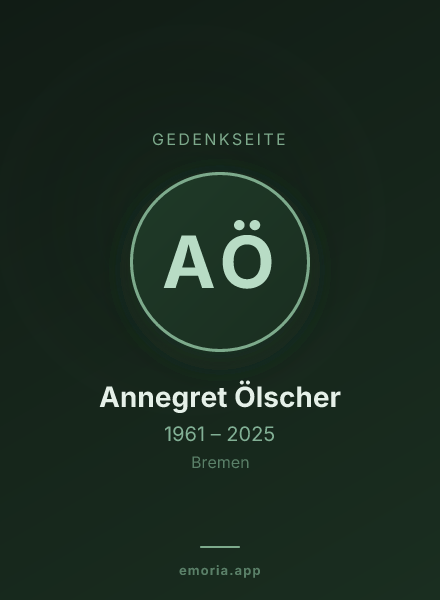 Gedenkportrait von Annegret Ölscher