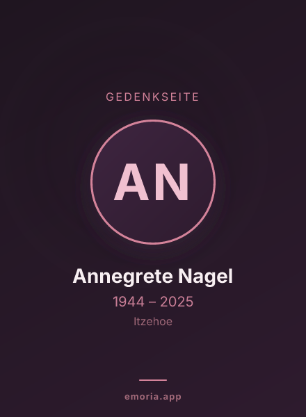 Gedenkportrait von Annegrete Nagel