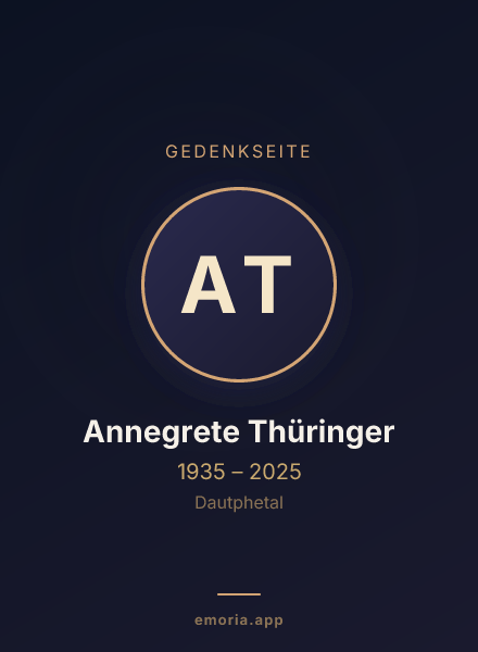 Gedenkportrait von Annegrete Thüringer