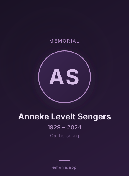 Memorial portrait of Anneke Levelt Sengers