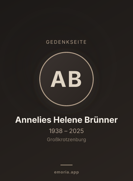 Gedenkportrait von Annelies Helene Brünner