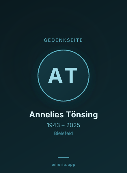 Gedenkportrait von Annelies Tönsing