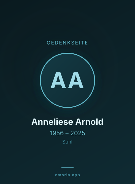 Gedenkportrait von Anneliese Arnold