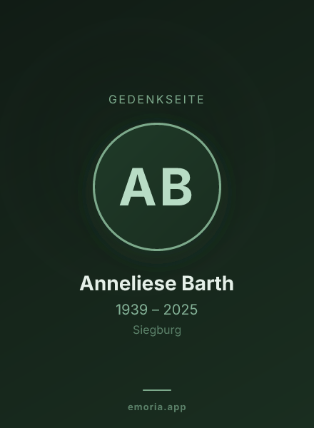 Gedenkportrait von Anneliese Barth