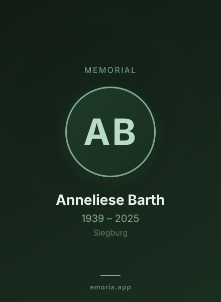 Memorial portrait of Anneliese Barth