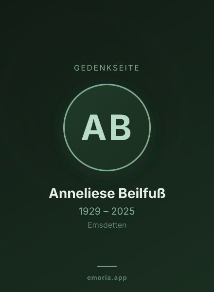Gedenkportrait von Anneliese Beilfuß