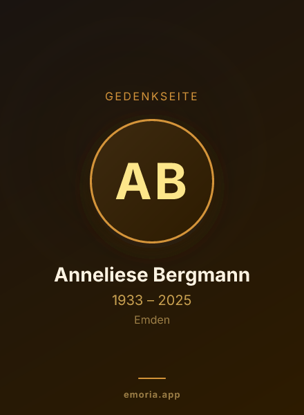 Gedenkportrait von Anneliese Bergmann
