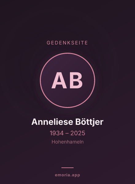 Gedenkportrait von Anneliese Böttjer