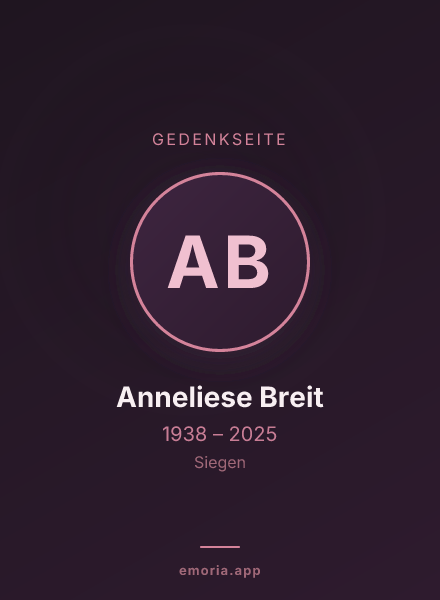 Gedenkportrait von Anneliese Breit