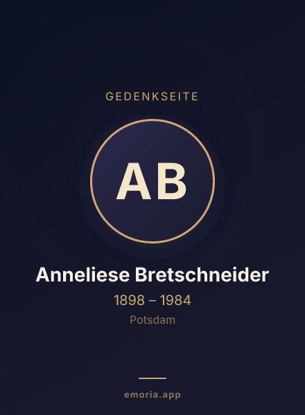 Gedenkportrait von Anneliese Bretschneider