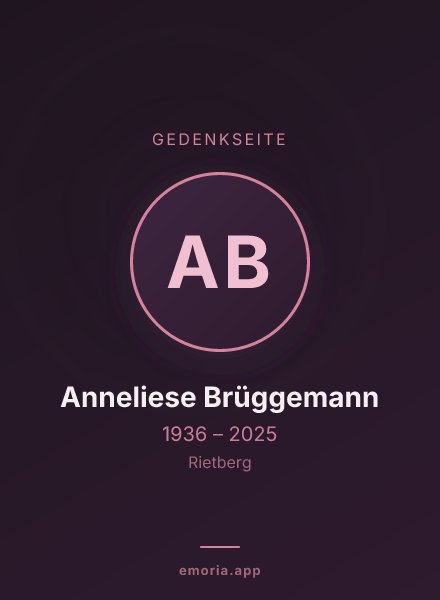Gedenkportrait von Anneliese Brüggemann