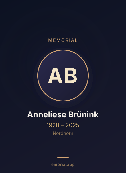 Memorial portrait of Anneliese Brünink