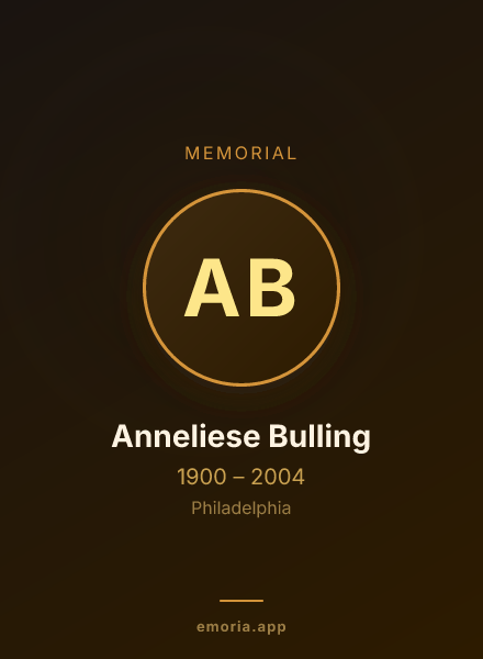 Memorial portrait of Anneliese Bulling