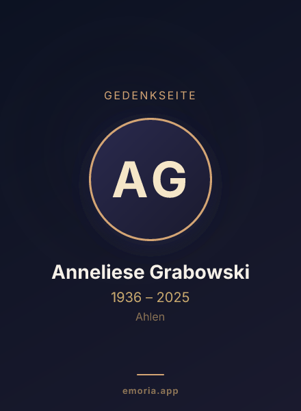Gedenkportrait von Anneliese Grabowski