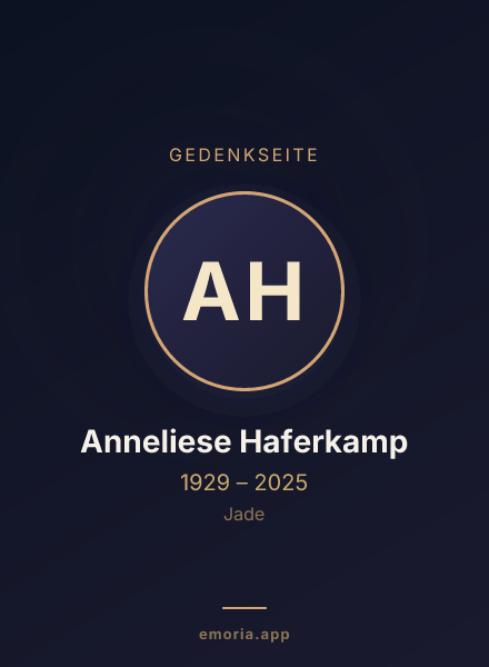 Gedenkportrait von Anneliese Haferkamp
