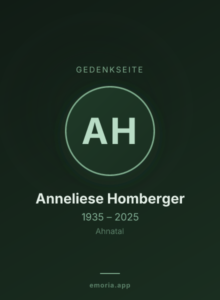 Gedenkportrait von Anneliese Homberger