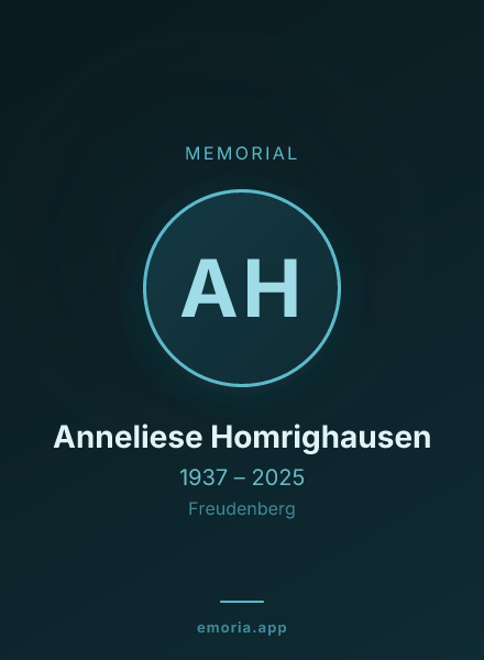 Memorial portrait of Anneliese Homrighausen