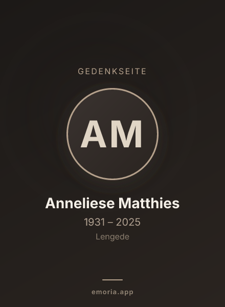 Gedenkportrait von Anneliese Matthies