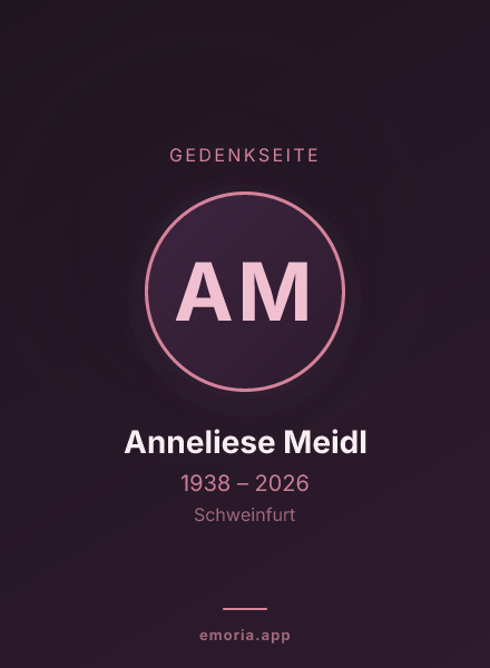 Gedenkportrait von Anneliese Meidl