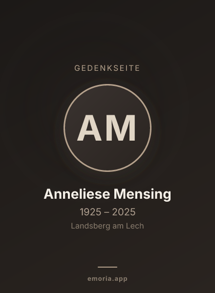 Gedenkportrait von Anneliese Mensing