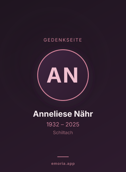 Gedenkportrait von Anneliese Nähr