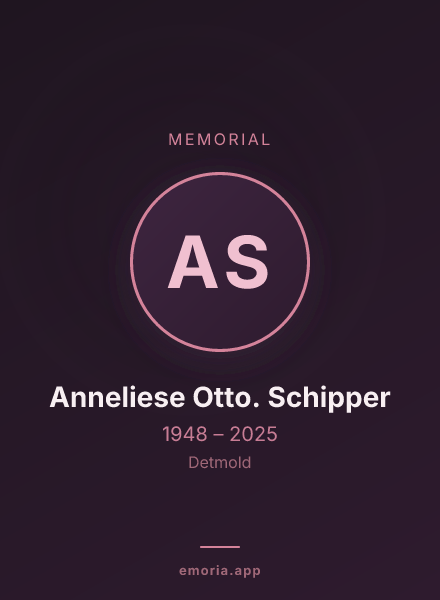 Memorial portrait of Anneliese Otto. Schipper