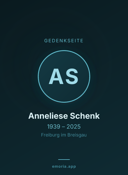 Gedenkportrait von Anneliese Schenk