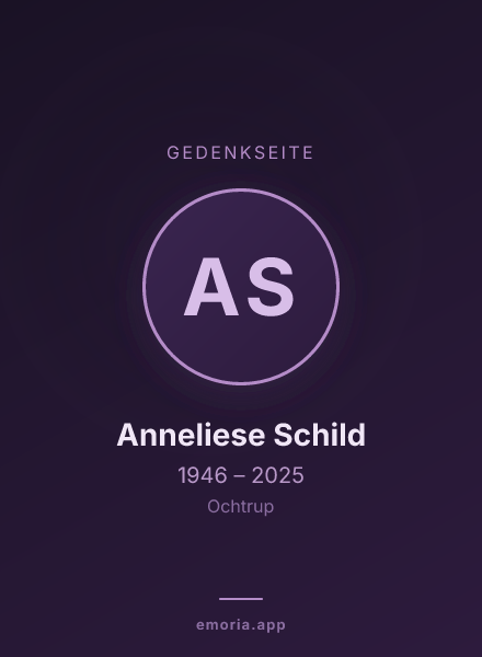 Gedenkportrait von Anneliese Schild
