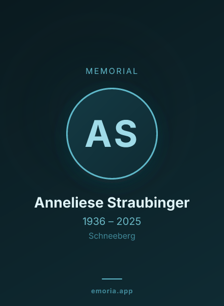 Memorial portrait of Anneliese Straubinger