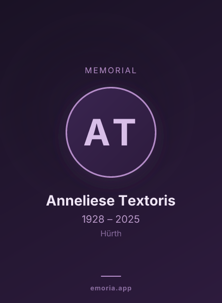 Memorial portrait of Anneliese Textoris