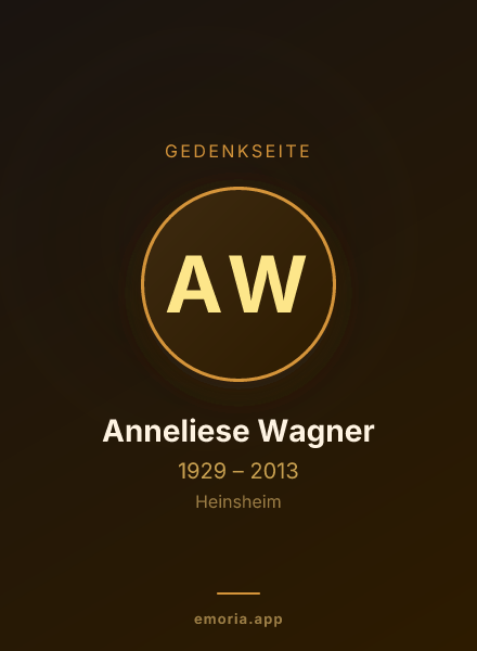 Gedenkportrait von Anneliese Wagner