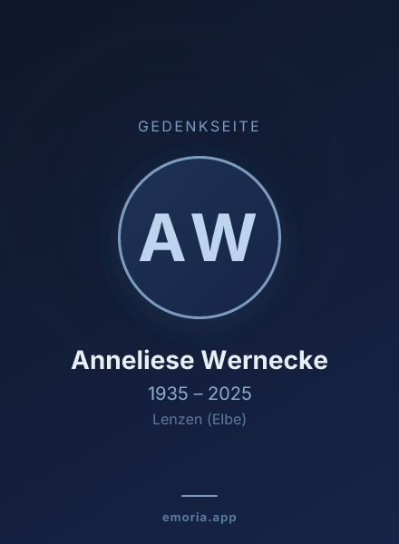 Gedenkportrait von Anneliese Wernecke