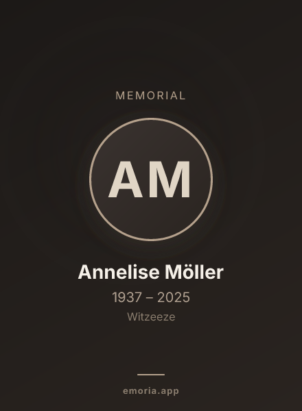 Memorial portrait of Annelise Möller