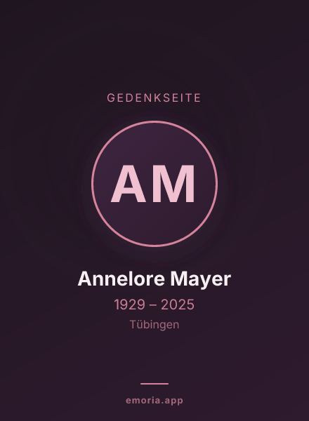Gedenkportrait von Annelore Mayer