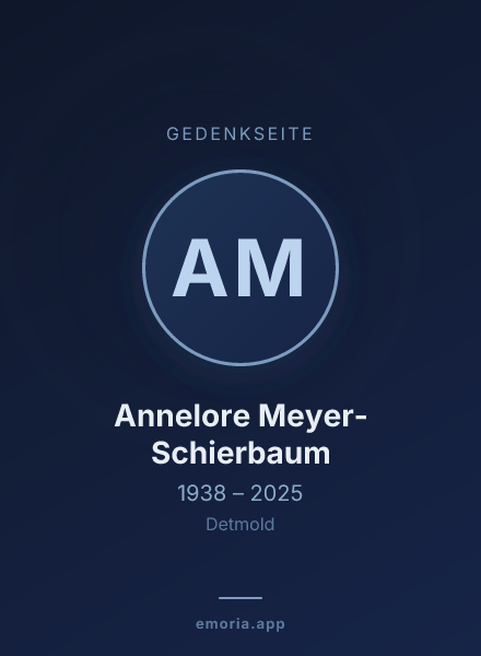 Gedenkportrait von Annelore Meyer-Schierbaum