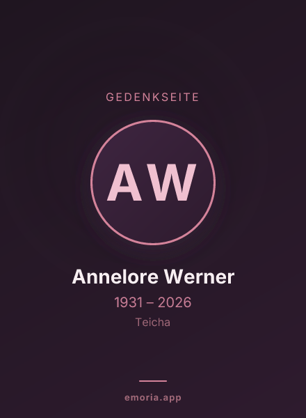 Gedenkportrait von Annelore Werner