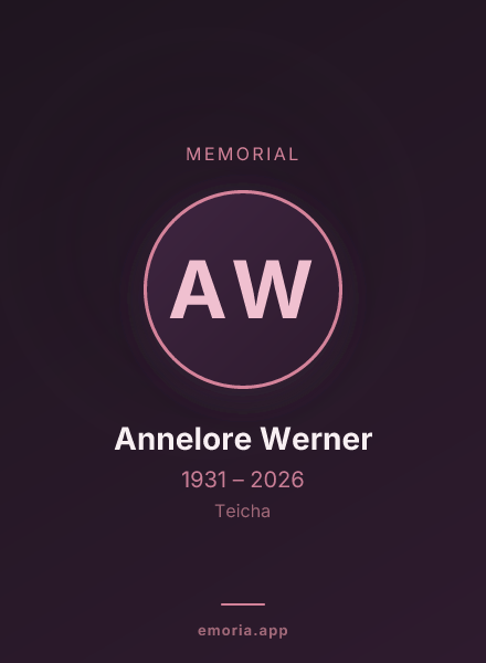 Memorial portrait of Annelore Werner