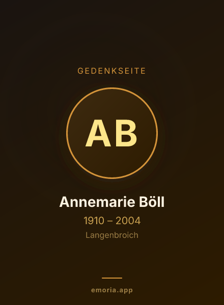 Gedenkportrait von Annemarie Böll