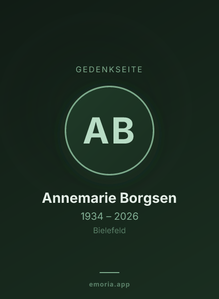 Gedenkportrait von Annemarie Borgsen