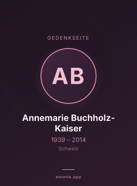 Gedenkportrait von Annemarie Buchholz-Kaiser
