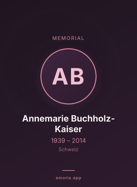Memorial portrait of Annemarie Buchholz-Kaiser