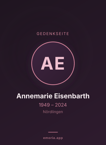 Gedenkportrait von Annemarie Eisenbarth