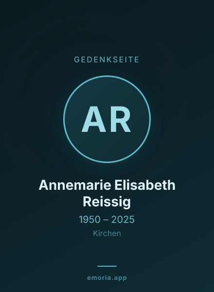 Gedenkportrait von Annemarie Elisabeth Reissig