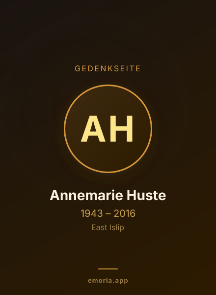 Gedenkportrait von Annemarie Huste