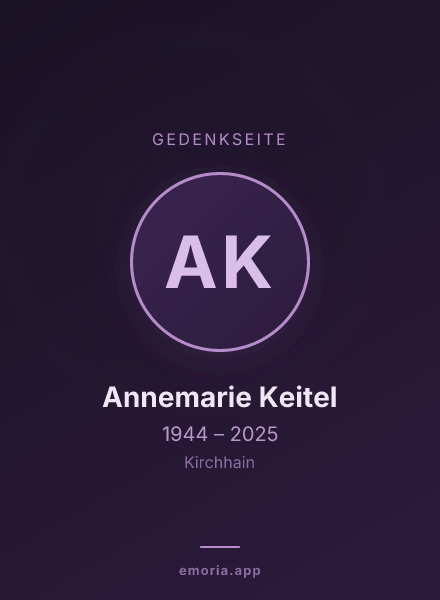 Gedenkportrait von Annemarie Keitel