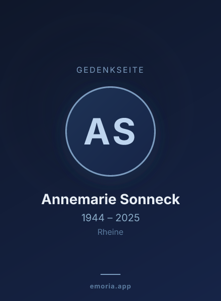 Gedenkportrait von Annemarie Sonneck