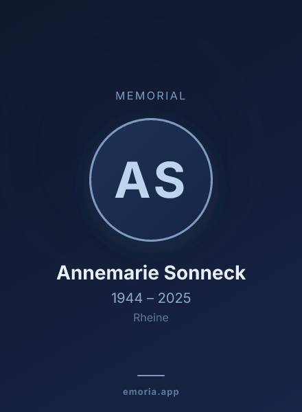 Memorial portrait of Annemarie Sonneck